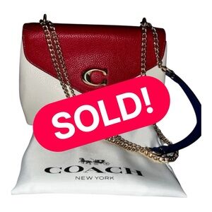 Coach Tammie Shoulder Bag In Colorblock/signature Canvas C6786 Red | Price Firm